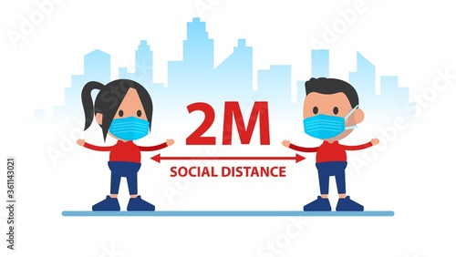 Stop the spread of Coronavirus. Social distance.