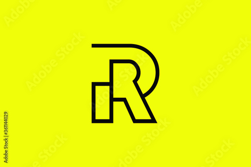 Professional Innovative Initial RP logo and PR logo. Letter R RR Minimal elegant Monogram. Premium Business Artistic Alphabet symbol and sign 