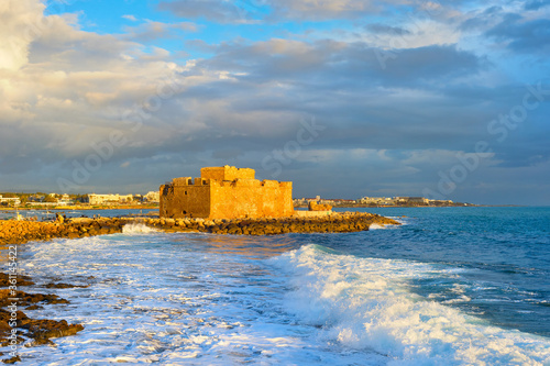 Paphos Harbour Castle, seas...