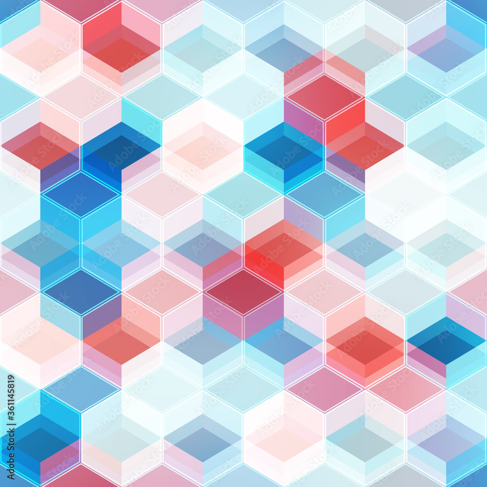 Blue color mosaic seamless pattern. Blue color mosaic seamless pattern.