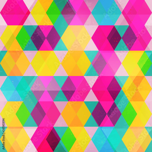 Bright mosaic seamless pattern.