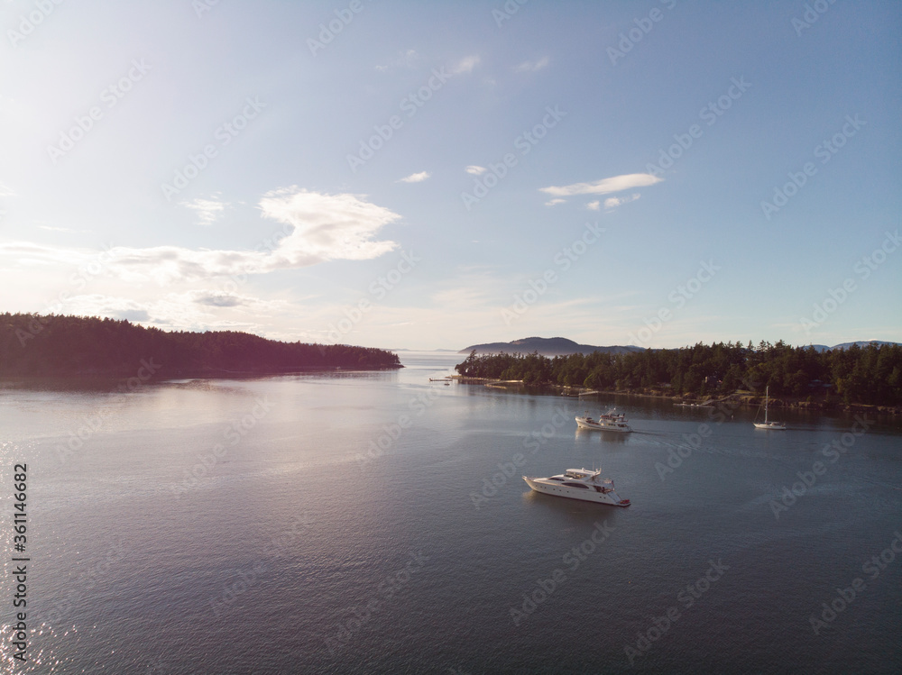 Aerial bay view