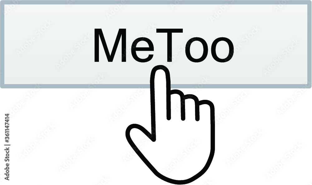 clicking on me too button, metoo movement, sexual harassment, woman power, vector graphics clicking on me too button, metoo movement, sexual harassment, woman power, vector graphics