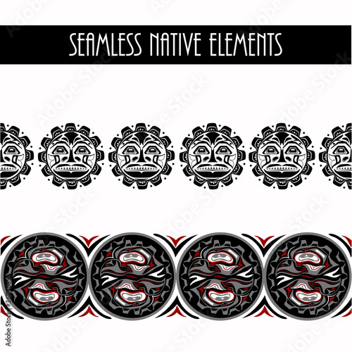abstract background native north american set