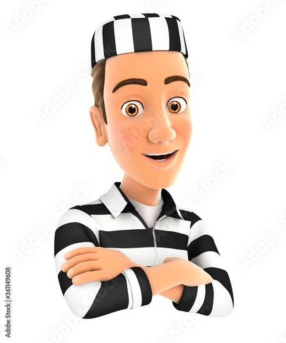 3d convict with arms crossed