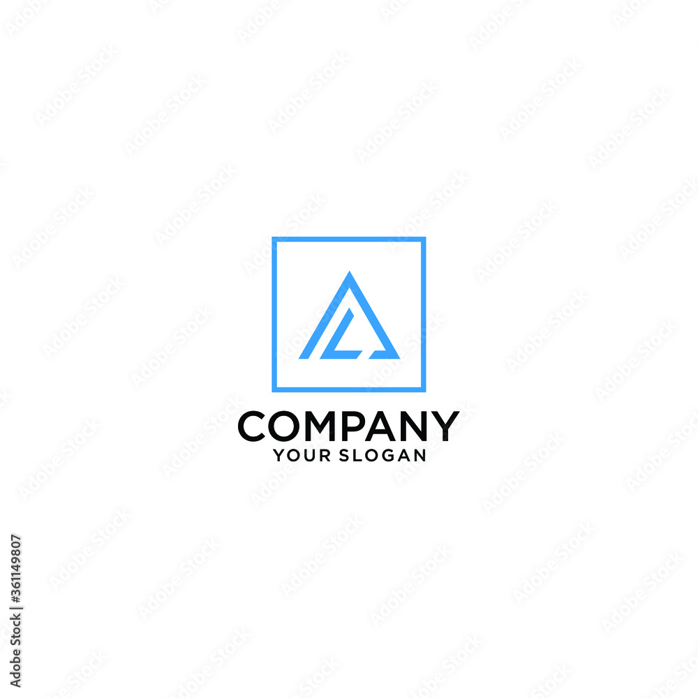 Real estate House Logo. LA AL Letter Logo. Pyramid Symbol Design Real estate House Logo. LA AL Letter Logo. Pyramid Symbol Design
