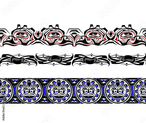 abstract background native north american set