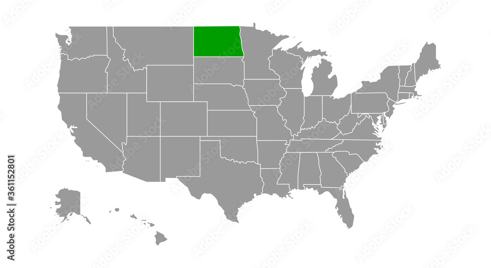 North Dakota Locate Map