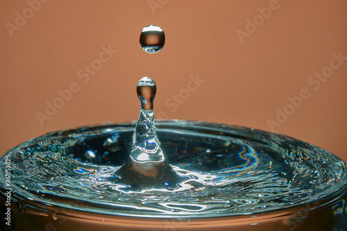 beauty of falling water drops