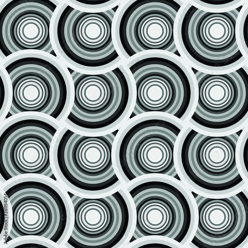 Seamless pattern with circles  abstract geo  geometric background  seamless fabric print