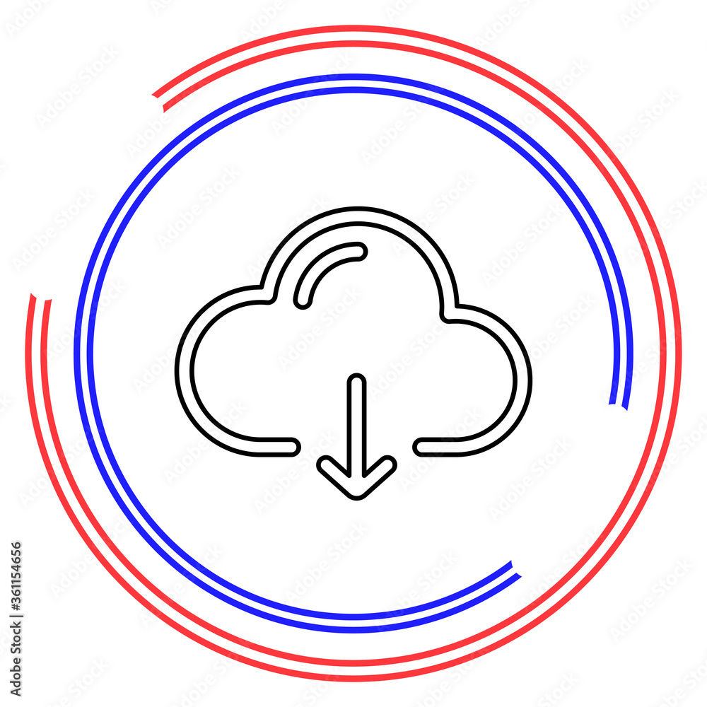 Cloud Download vector icon Cloud Download vector icon