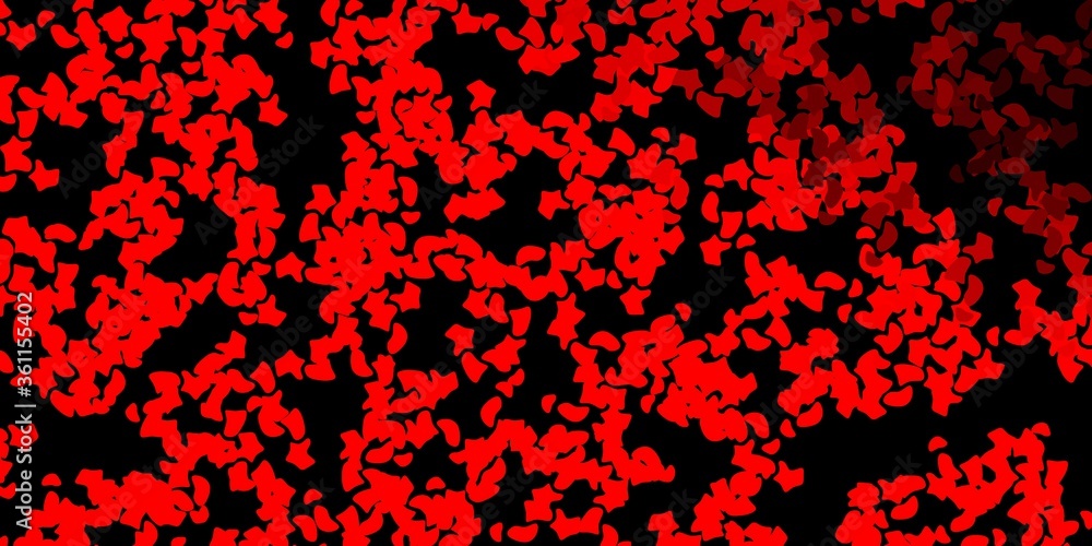 Dark red vector background with random forms.