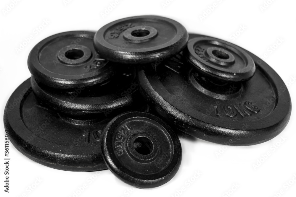 some different size workout weights some different size workout weights