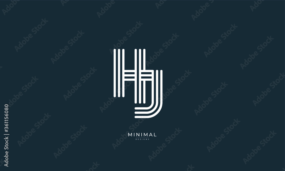 Alphabet letter icon logo HJ Alphabet letter icon logo HJ