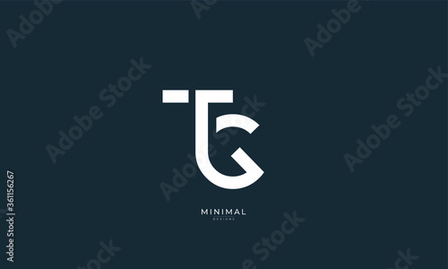 Alphabet letter icon logo TG