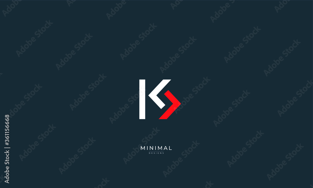 Alphabet letter icon logo KS Alphabet letter icon logo KS