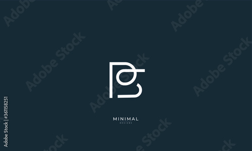 Alphabet letter icon logo PS 