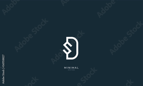 Alphabet letter icon logo SD
