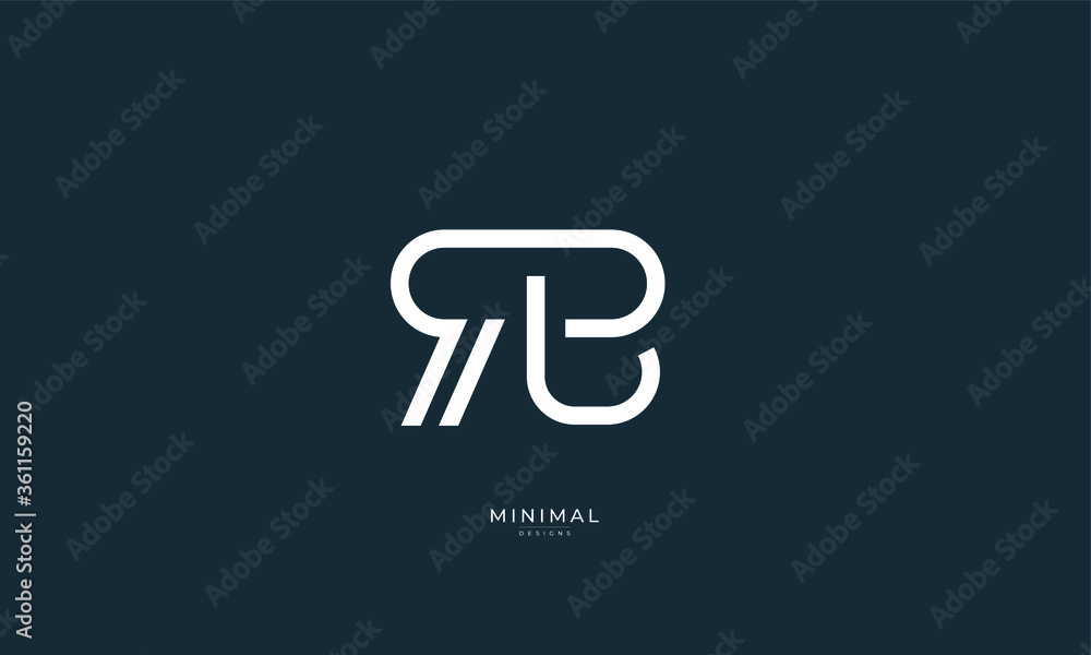 Alphabet letter icon logo RB Alphabet letter icon logo RB