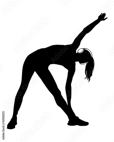 Sport, woman's body, gymnastics, yoga, black, strength, diet, nutrition,Sportswear, leaflet