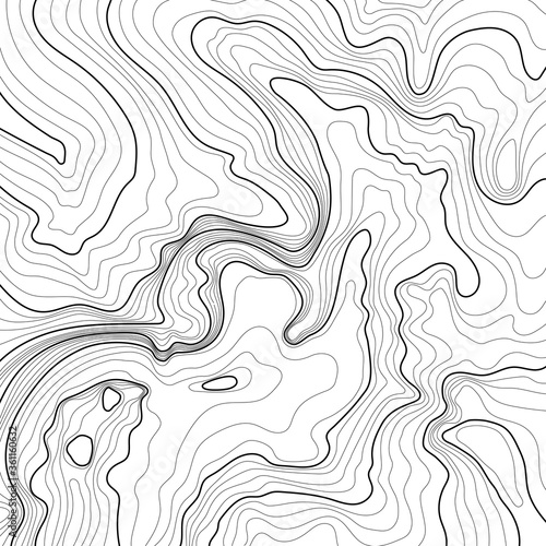 Map line of topography. Vector abstract topographic map concept with space for your copy. Black and white wave. Abstract paper cut. Abstract colorful waves. Wavy banners. Color geometric form.