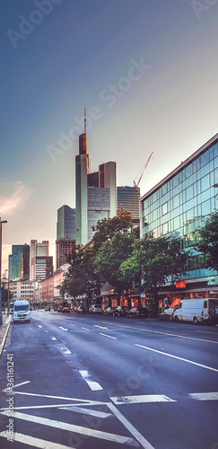 Commerzbank Tower in Frankfurt city.