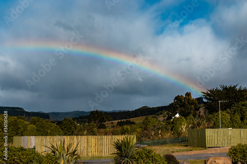 rainbow in the mountains