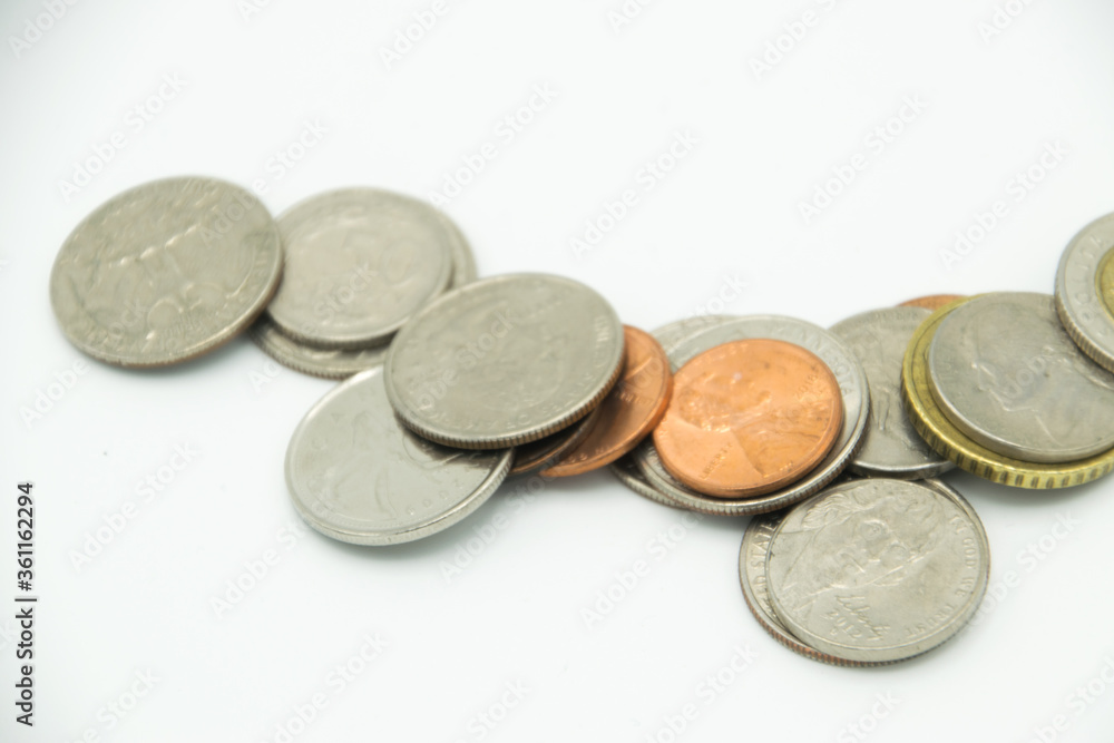 bunch of coins from different countries bunch of coins from different countries