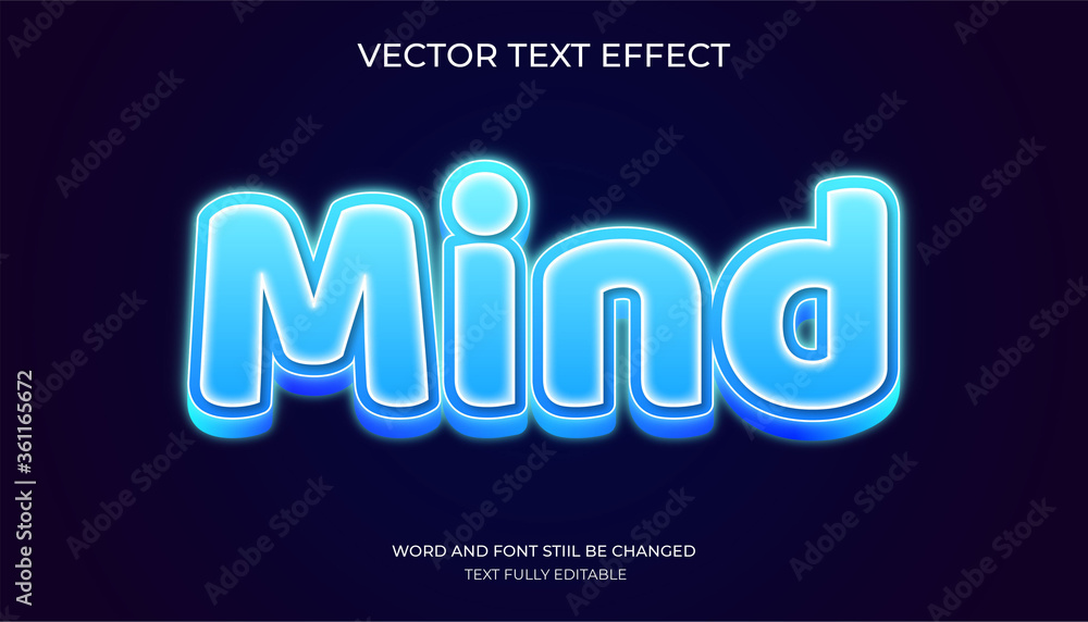 mind editable text effect.