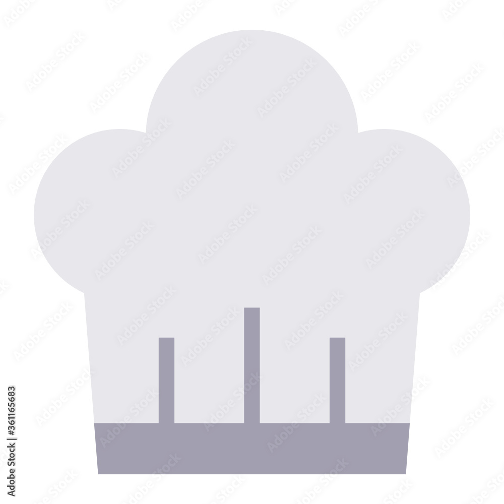 chef hat icon design flat style chef hat icon design flat style