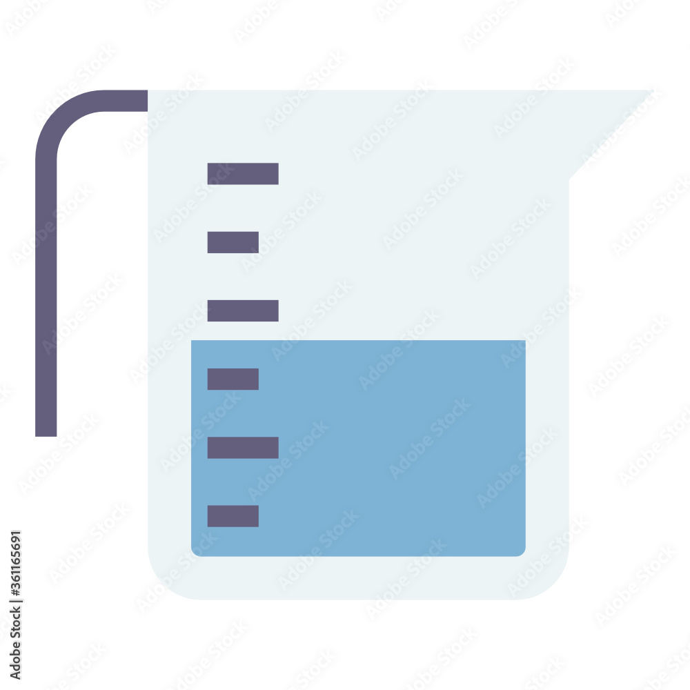 measuring cup icon design flat style
