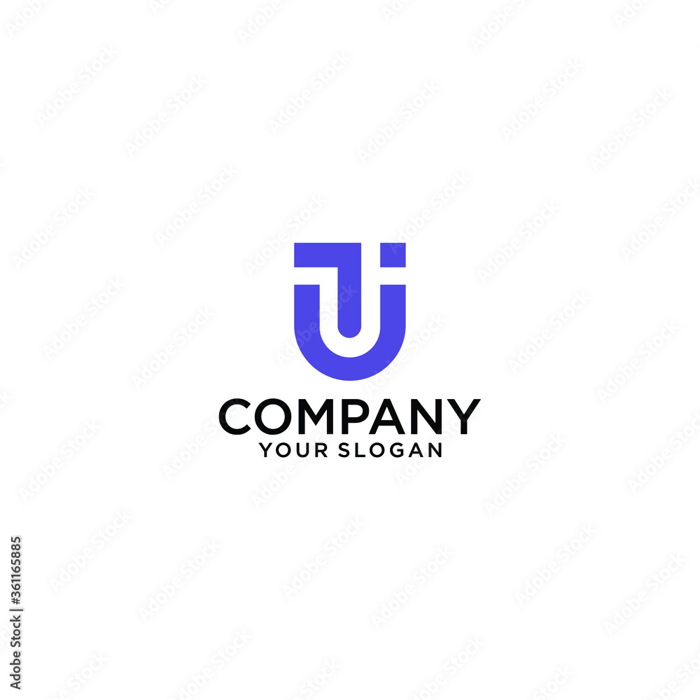 Outstanding professional elegant trendy awesome artistic black and white color TJ JT initial based Alphabet icon logo.