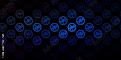 Dark Blue, Yellow vector template with flu signs.