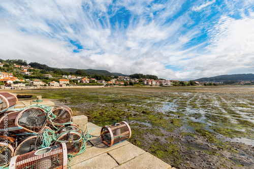 Fishing village of Combarro. Tourism in Galicia. The most beautiful spots in Spain. photo