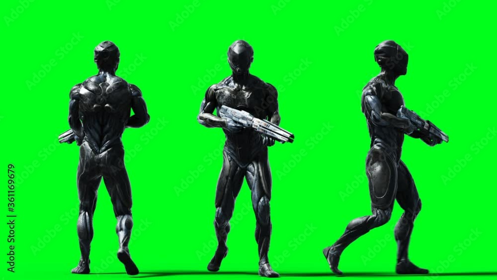 Military space soldier animation. Phisical, motion blur. Realistic 4k green screen animation. Military space soldier animation. Phisical, motion blur. Realistic 4k green screen animation.