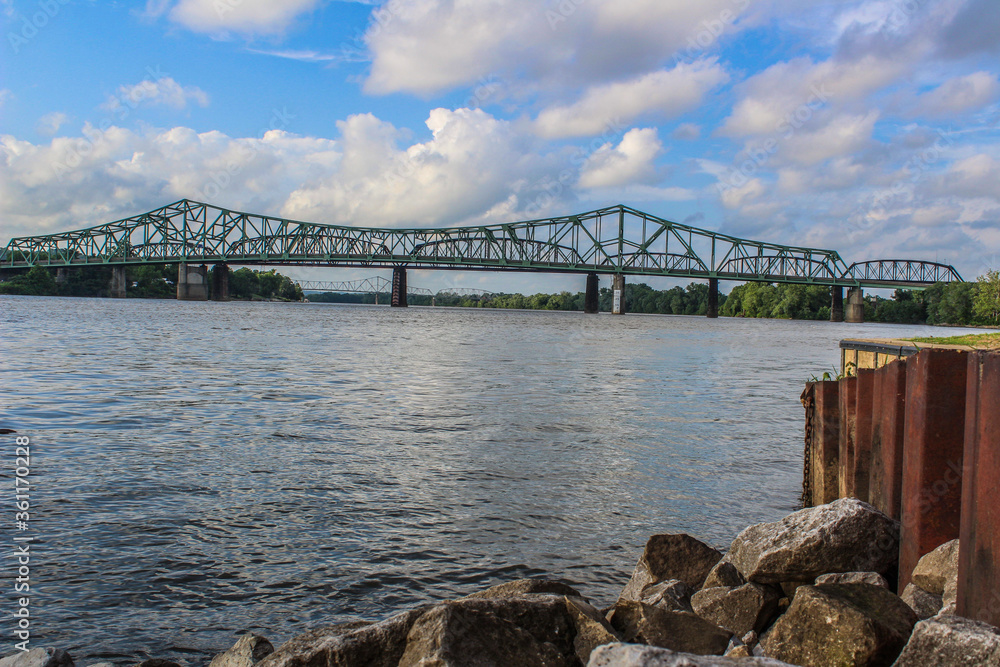 Naklejka premium bridge over the river