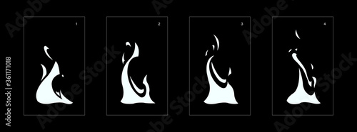 Explosion Smoke effect. Explosion Animation effect. Animation Sprite sheet for games, cartoon or animation. vector style animation effect 1307.