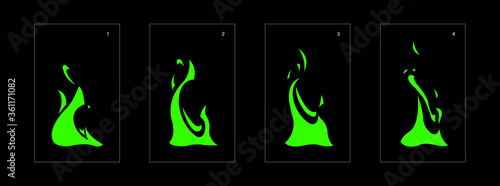 liquid explosion effect. Explosion Animation effect. Animation Sprite sheet for games, cartoon or animation. vector style animation effect 1311.