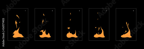 Dust explosion effect. Explosion animation effect. Animation sprite sheet for games, cartoon or animation. vector style animation effect 1315.