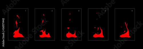 Fire explosion effect. Explosion Animation effect. Animation Sprite sheet for games, cartoon or animation. vector style animation effect 13016.