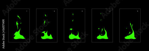 Poison explosion effect. Explosion Animation effect. Animation Sprite sheet for games, cartoon or animation. vector style animation effect 1318.