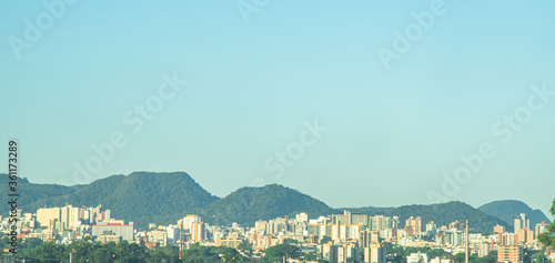 Canvastavla View of the city of Santa maria RS Brasil from the western region