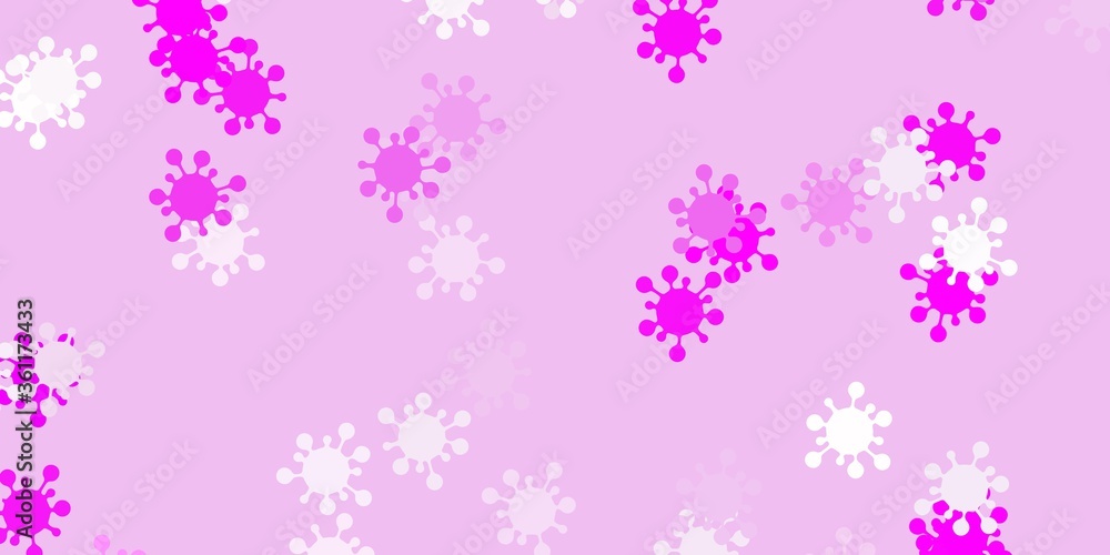 Light purple vector template with flu signs. Light purple vector template with flu signs.