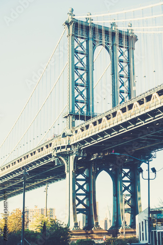 Schilderij op canvas View of Manhattan Bridge