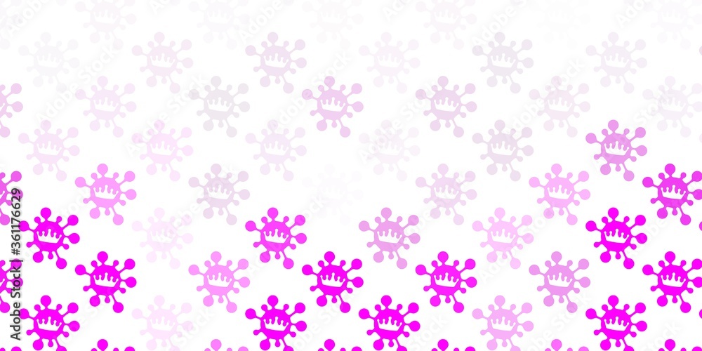 Light pink vector template with flu signs. Light pink vector template with flu signs.