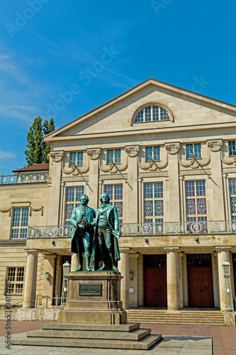 Goethe and Schiller statue in Weimar