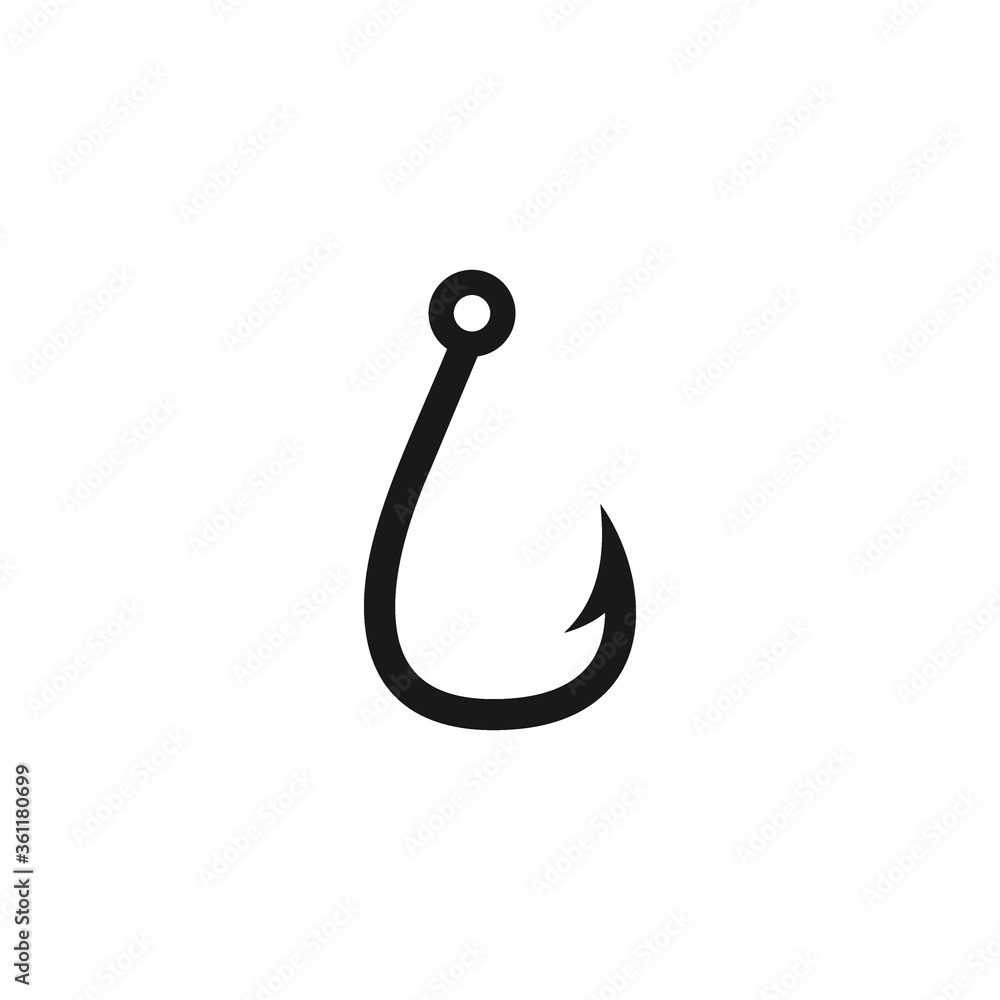 Fishing hook icon vector illustration. Fishing hook icon vector illustration.