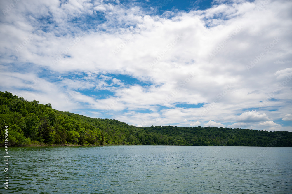 Blue Sky with Clouds Over Brookville Lake Blue Sky with Clouds Over Brookville Lake
