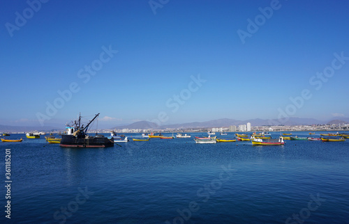 фотографія Vista diferentes tipo de embarcaciones en Coquimbo, Chile