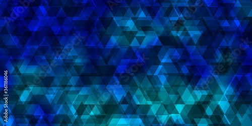 Light BLUE vector texture with lines, triangles.